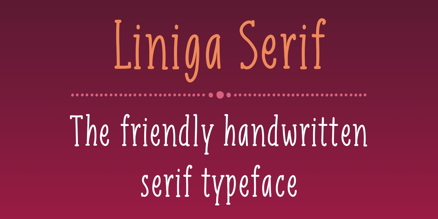 Liniga Serif Regular Font preview
